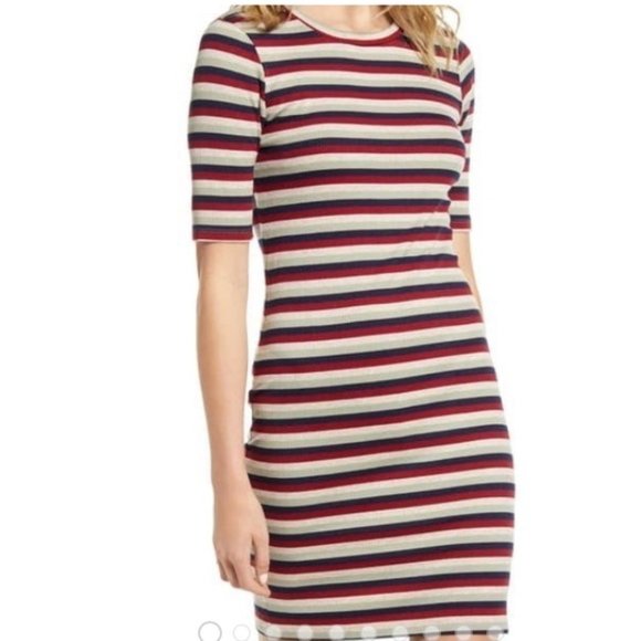 NWT!Stateside striped ribbed tee mini dress medium - Picture 5 of 12